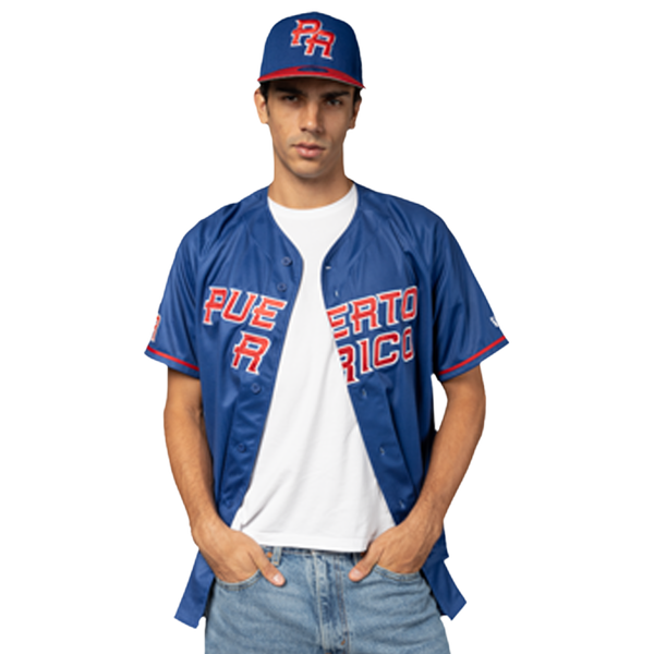 New Era Puerto Rico FG Jersey - Men's - Light Royal Blue/Multi - Image 5