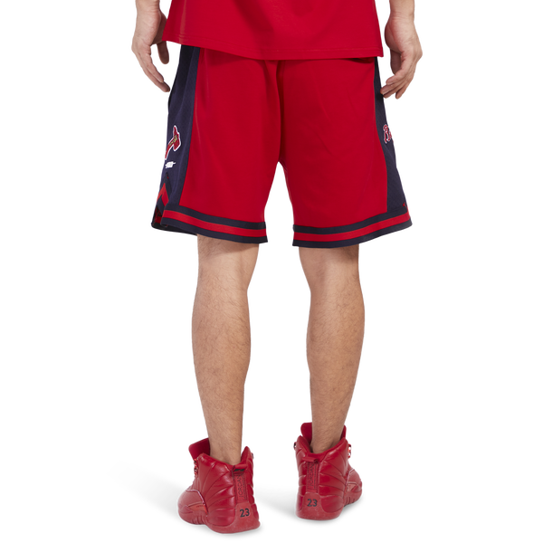 Pro Standard BRAVES SCRIPT TAIL DK 2.0 SHORT - Men's - Red/Midnight Navy/Red - Image 2