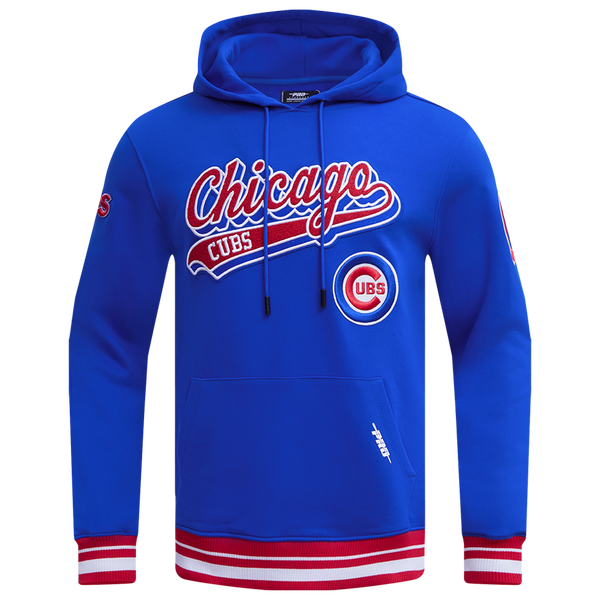 Pro Standard CUBS SCRIPT TAIL RIB FLC PO HOODIE - Men's - Royal Blue/Red