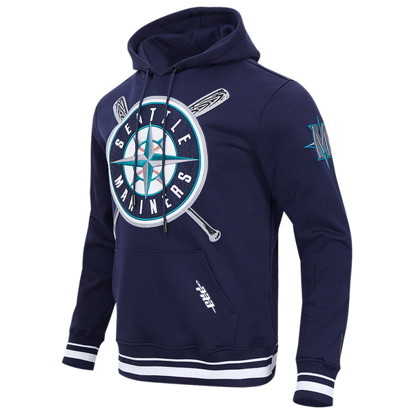 Pro Standard MARINERS MASH UP RIB FLC PO HOODIE - Men's - Midnight Navy - Image 3