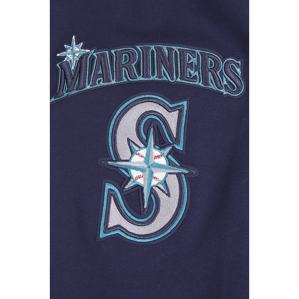 Pro Standard MARINERS MASH UP RIB FLC PO HOODIE - Men's - Midnight Navy - Image 6