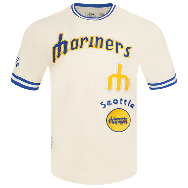 Pro Standard MARINERS RETRO CLASSIC DK TEE V2 - Men's - Eggshell/Royal Blue