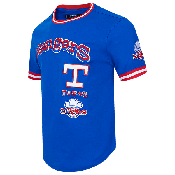 Pro Standard RANGERS RETRO CLASSIC DK TEE - Men's - Royal Blue/Red - Image 3
