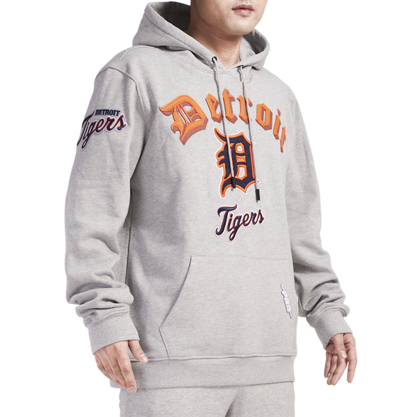 Pro Standard TIGERS OLD ENGLISH FLC PO HOODIE - Men's - Heather Grey - Image 3