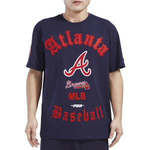 Pro Standard BRAVES OLD ENGLISH SJ TEE - Men's - Midnight Navy