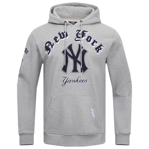 Pro Standard YANKEES OLD ENGLISH FLC PO HOODIE - Men's - Heather Grey