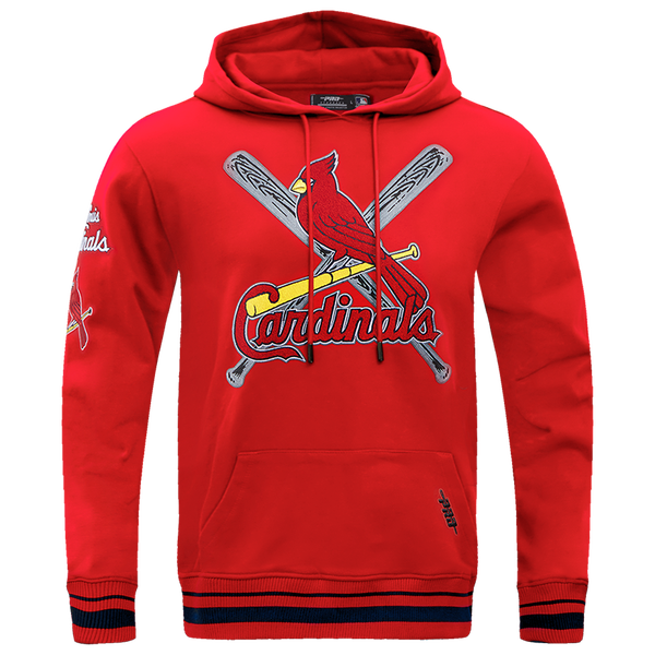 Pro Standard CARDINALS MASH UP M RIB FLC PO HOODIE - Men's - Red/Red/Midnight Navy