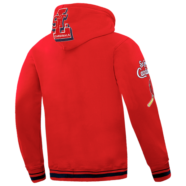 Pro Standard CARDINALS MASH UP M RIB FLC PO HOODIE - Men's - Red/Red/Midnight Navy - Image 4