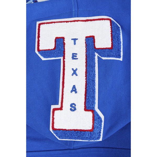 Pro Standard RANGERS MASH UP M RIB FLC PO HOODIE - Men's - Royal Blue/Red - Image 8