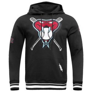 Pro Standard DIAMONDBACKS MASH UP M RIB FLC PO HOODIE - Men's - Black