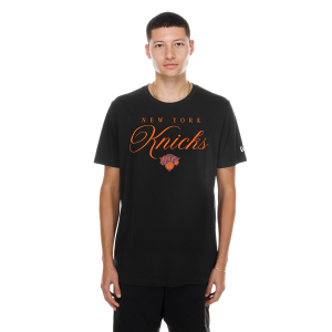 New Era Knicks Eastern Conference Graphic T-Shirt - Men's - Black/Orange