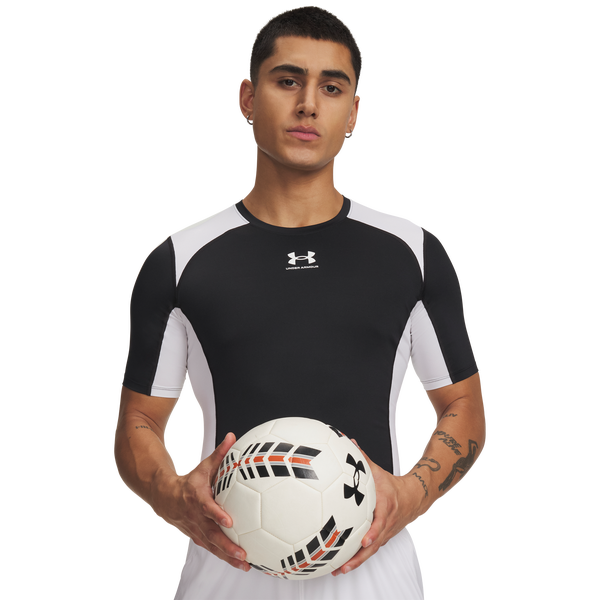 Under Armour HG Armour Color Block Short Sleeve T-Shirt - Men's - Black