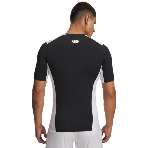 Under Armour HG Armour Color Block Short Sleeve T-Shirt - Men's - Black - Image 2