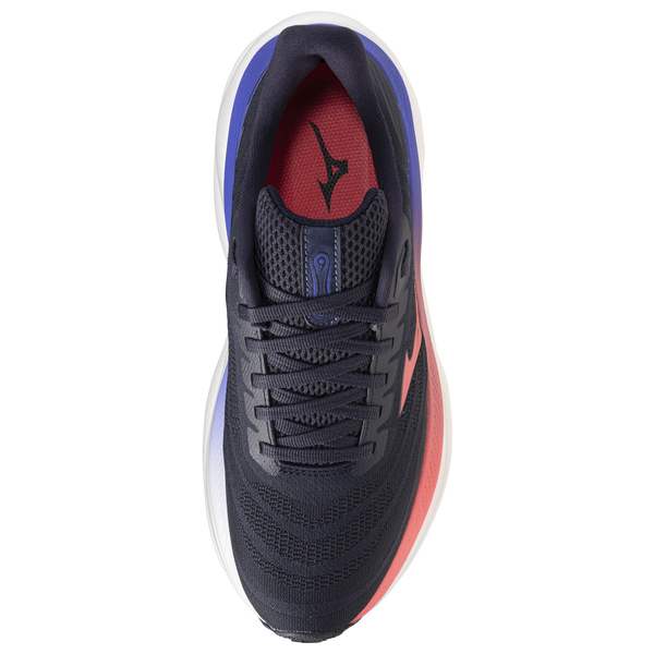 Mizuno Wave Sky 9 Wide - Women's - Odyssey Grey/Striking Coral - Image 4