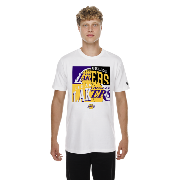 New Era Lakers Mixed Logo T-Shirt - Men's - Multi/White