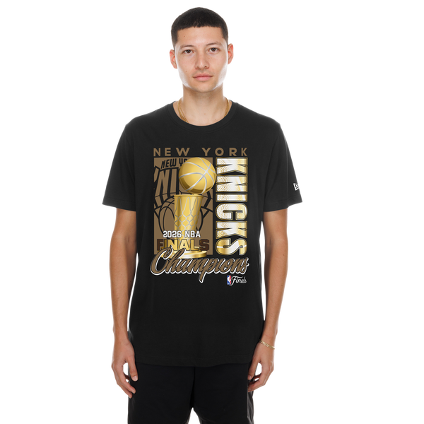 New Era Knicks Champs Short Sleeve T-Shirt - Men's - Gold/Black