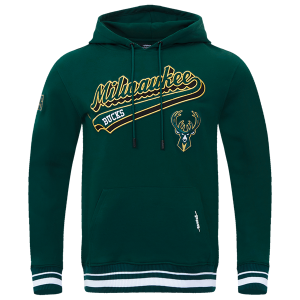 Pro Standard BUCKS SCRIPT TAIL RIB FLC PO HOODIE - Men's - Forest Green