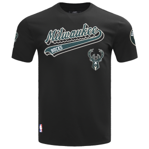 Pro Standard BUCKS SCRIPT TAIL SJ TEE - Men's - Black