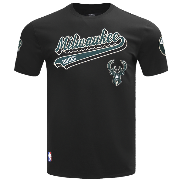 Pro Standard BUCKS SCRIPT TAIL SJ TEE - Men's - Black