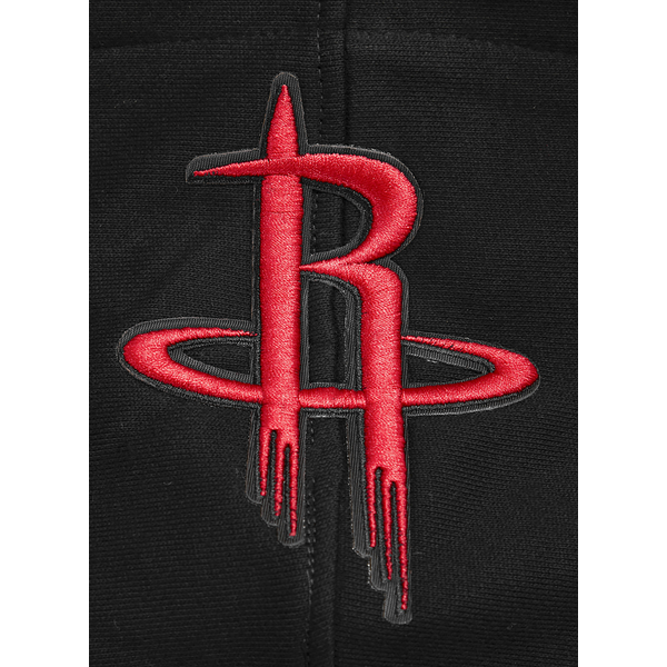 Pro Standard ROCKETS SCRIPT TAIL RIB FLC PO HOODIE - Men's - Black/Black/Red - Image 6