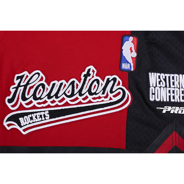 Pro Standard ROCKETS SCRIPT TAIL DK 2.0 SHORT - Men's - Black/Red - Image 6