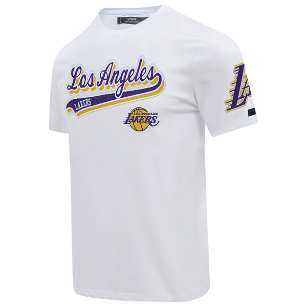 Pro Standard LAKERS SCRIPT TAIL SJ TEE - Men's - White - Image 3