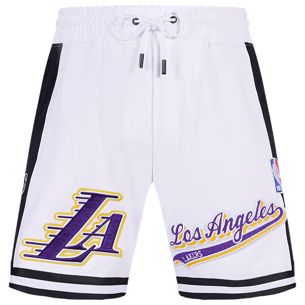 Pro Standard LAKERS SCRIPT TAIL DK 2.0 SHORT - Men's - White/Black