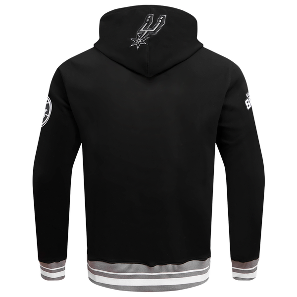 Pro Standard SPURS SCRIPT TAIL RIB FLC PO HOODIE - Men's - Black/Gray - Image 2