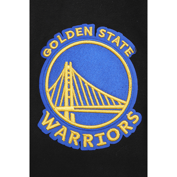 Pro Standard WARRIORS SCRIPT TAIL RIB FLC PO HOODIE - Men's - Black/Black/Royal Blue - Image 7