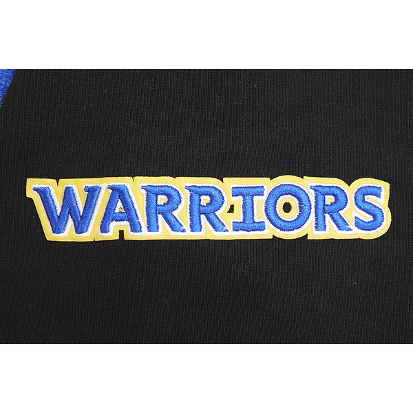 Pro Standard WARRIORS SCRIPT TAIL RIB FLC PO HOODIE - Men's - Black/Black/Royal Blue - Image 8