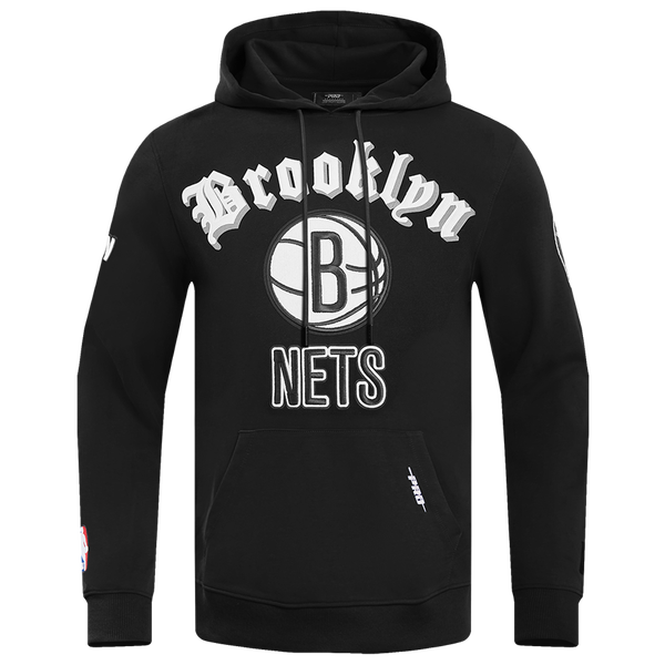 Pro Standard NETS OLD ENGLISH FLC PO HOODIE - Men's - Black