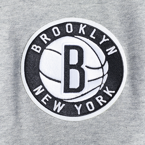 Pro Standard NETS OLD ENGLISH FLC PO HOODIE - Men's - Heather Grey - Image 8