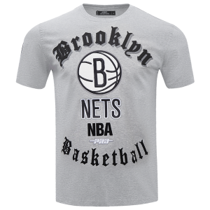 Pro Standard NETS OLD ENGLISH SJ TEE - Men's - Heather Grey
