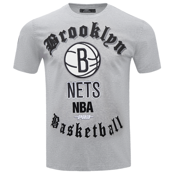 Pro Standard NETS OLD ENGLISH SJ TEE - Men's - Heather Grey