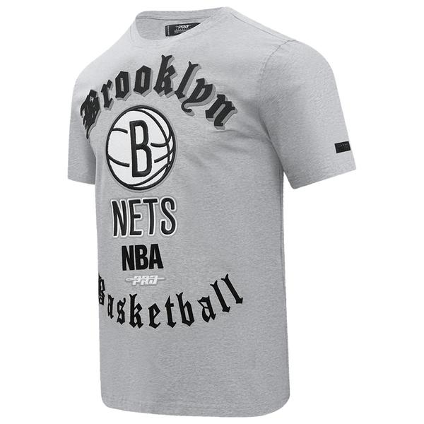 Pro Standard NETS OLD ENGLISH SJ TEE - Men's - Heather Grey - Image 3