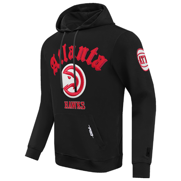 Pro Standard HAWKS OLD ENGLISH FLC PO HOODIE - Men's - Black - Image 3
