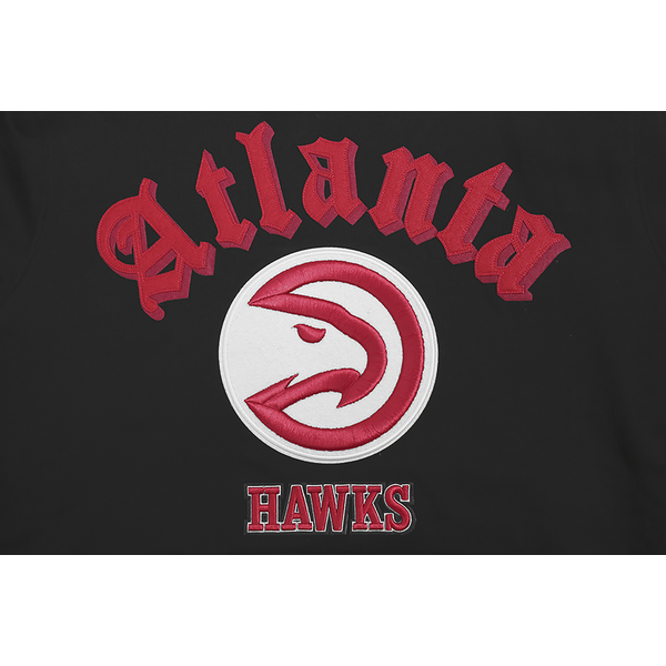 Pro Standard HAWKS OLD ENGLISH FLC PO HOODIE - Men's - Black - Image 5