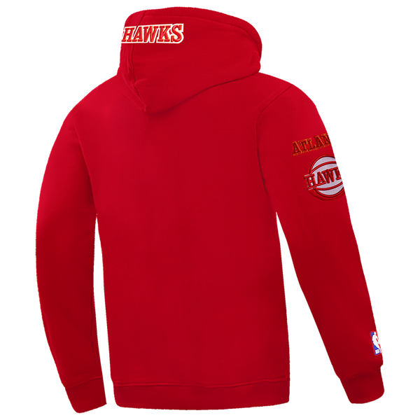 Pro Standard HAWKS OLD ENGLISH FLC PO HOODIE - Men's - Red - Image 4