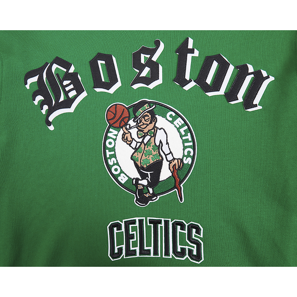 Pro Standard CELTICS OLD ENGLISH FLC PO HOODIE - Men's - Kelly Green - Image 5
