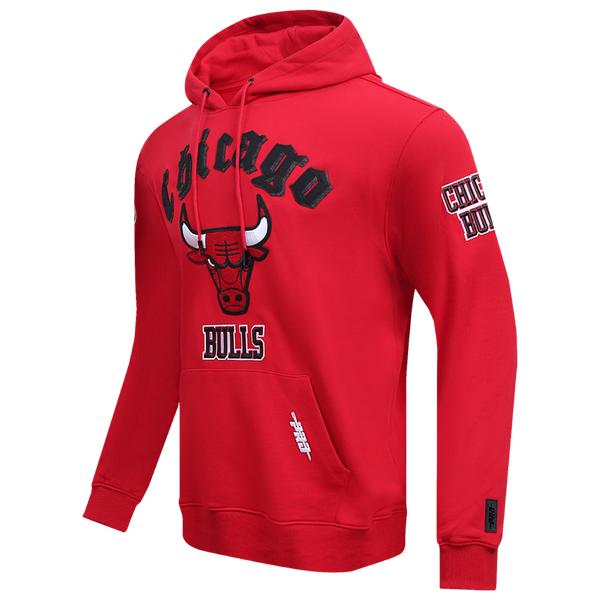 Pro Standard BULLS OLD ENGLISH FLC PO HOODIE - Men's - Red - Image 3