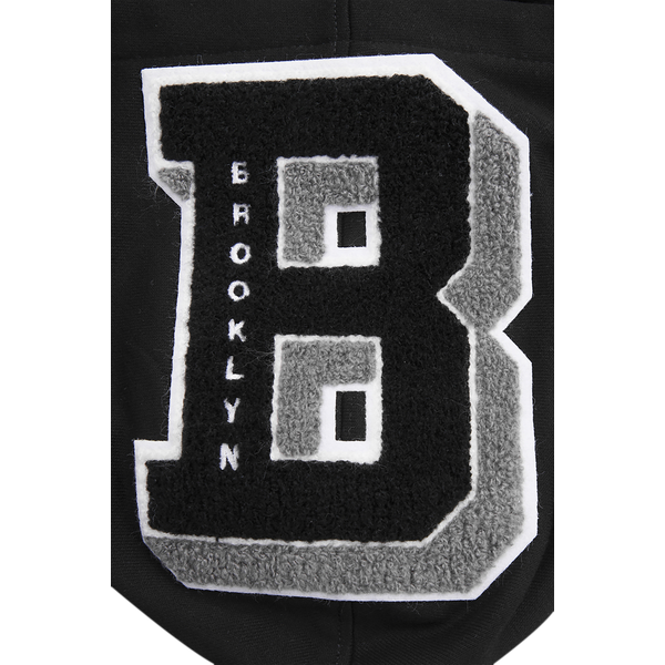 Pro Standard NETS MASH UP RIB FLC PO HOODIE - Men's - Black/Gray - Image 5
