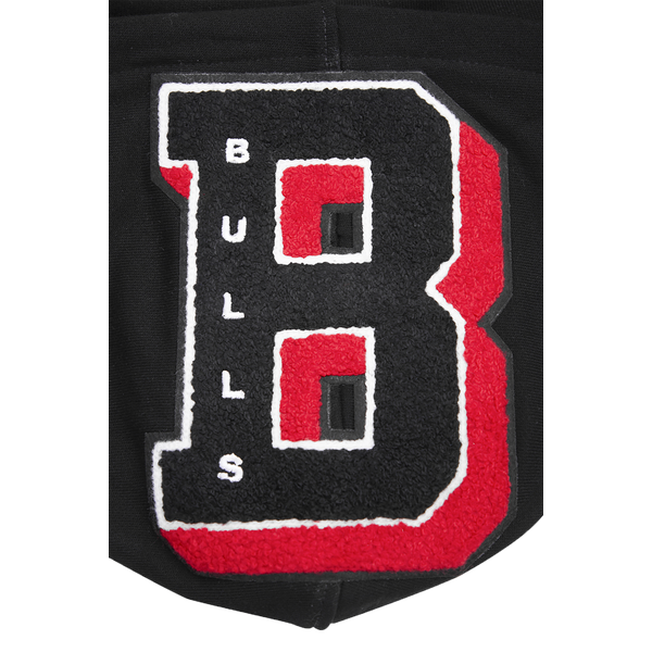 Pro Standard BULLS MASH UP RIB FLC PO HOODIE - Men's - Black/Red/Black - Image 6