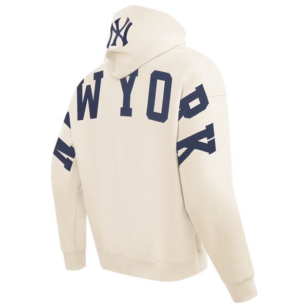 Pro Standard Yankees Pullover Hoodie - Men's - Eggshell - Image 2
