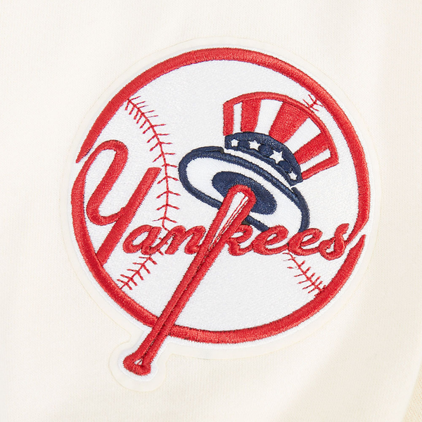 Pro Standard Yankees Pullover Hoodie - Men's - Eggshell - Image 6