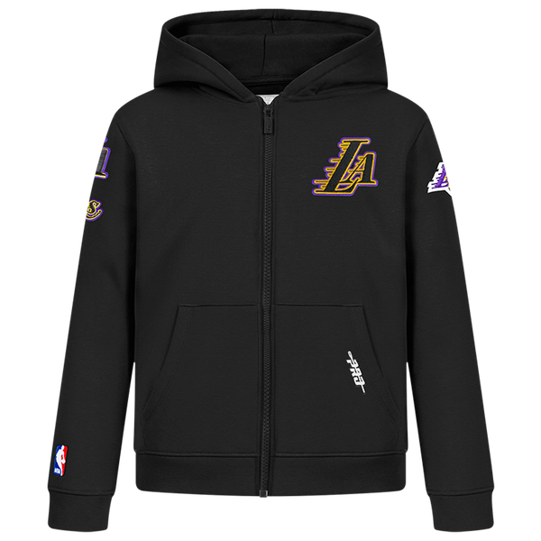 Pro Standard Los Angeles Lakers Classic Flc Fz Po Hoodie - Boys' Grade School - Black