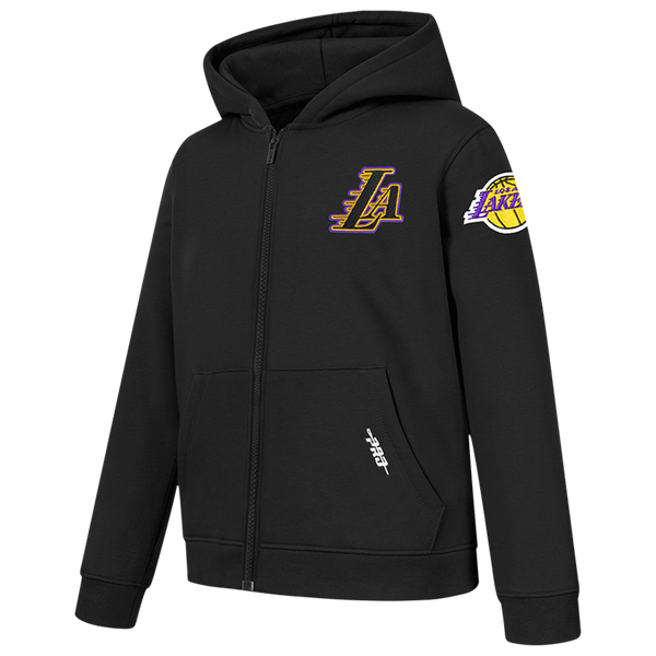 Pro Standard Los Angeles Lakers Classic Flc Fz Po Hoodie - Boys' Grade School - Black - Image 3