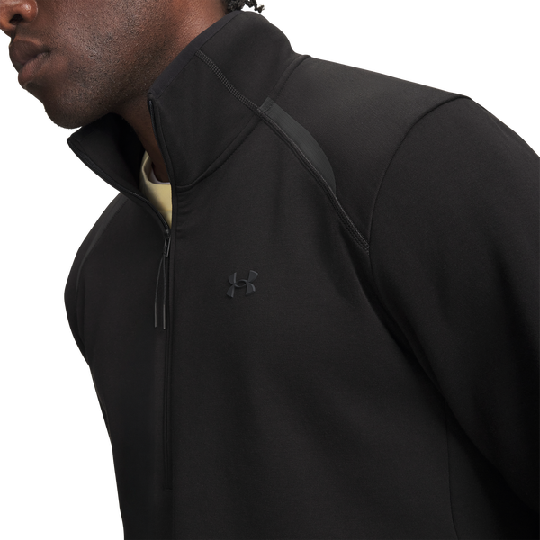 Under Armour Unstoppable Fleece 1/2 Zip - Men's - Black/Black - Image 3