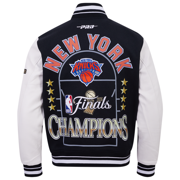 Pro Standard Knicks NBA Finals 2026 Rib Wool Varsity Jacket - Men's - Black - Image 4