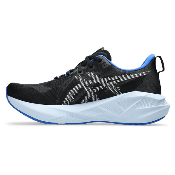 ASICS® Novablast 5 - Men's - White/Black/Blue - Image 3
