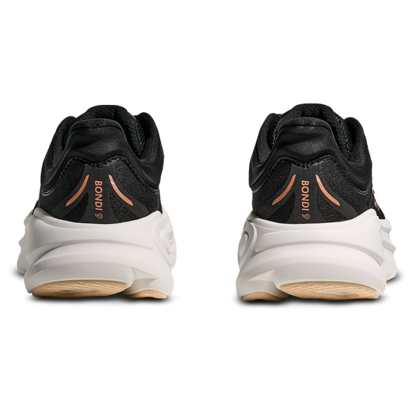 HOKA Bondi 9 - Women's - Black/Rose Gold/White - Image 3